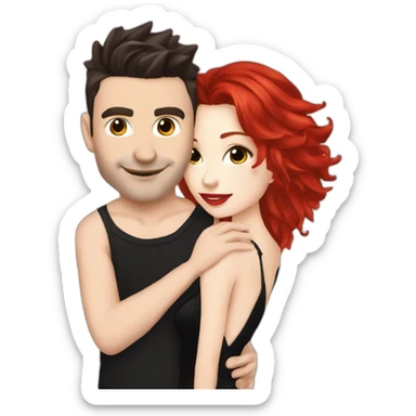 Dan Balan and red hair Tina Karol loves sticker