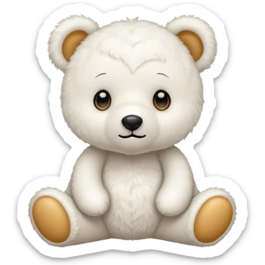 Oso de peluche blanco cute sticker