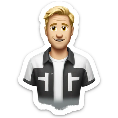 dumb white guy with olaf shirt sticker