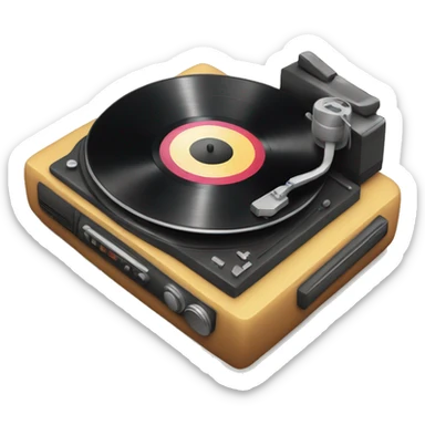 vinyl record player sticker