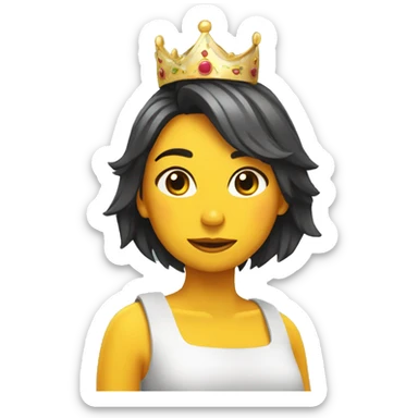 Chica morocha con corona sticker