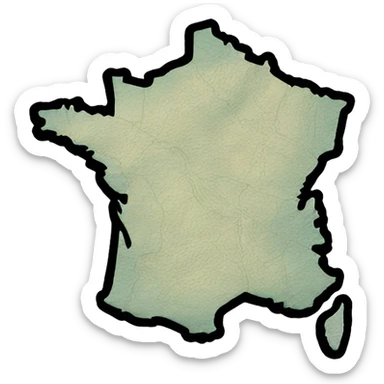 map of france outline sticker