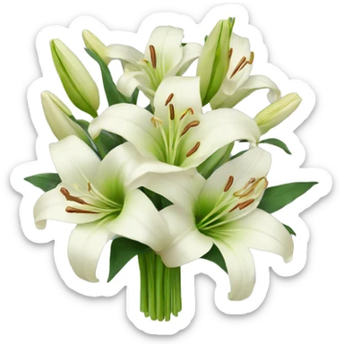 Bouquet of lilies flowers  sticker