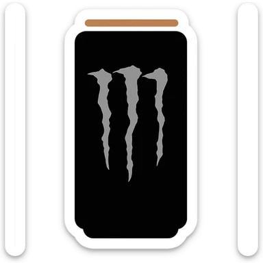 Change the M logo on the can to grey, keep the rest of the design the same, with no background. Maintain the original style and details of the can design. sticker