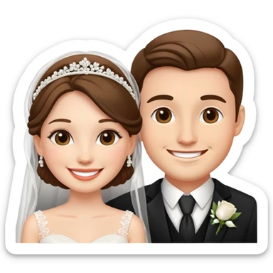 Beautiful Bride and groom couple  sticker