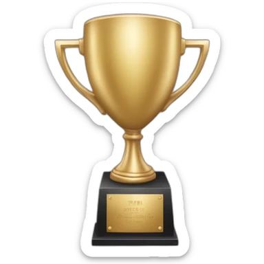 Trophée ressemblant à un pied sticker