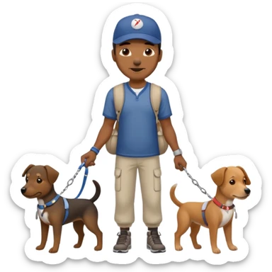 Dog Walker black man sticker