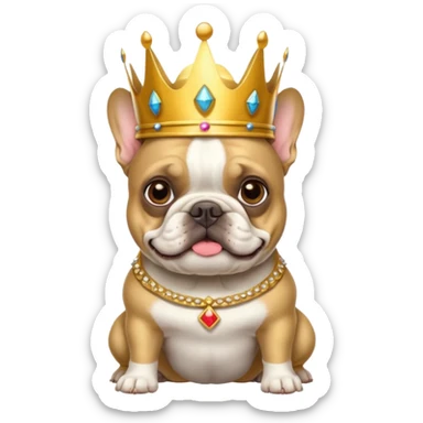 French bulldog king sticker
