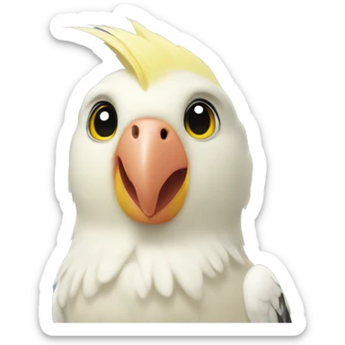 Lutino cockatiel sticker