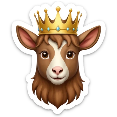 Goat with a crown sticker