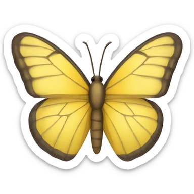 Yellow butterfly sticker