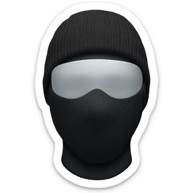 black guy wearing a nike ski mask sticker