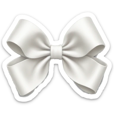 White bow sticker