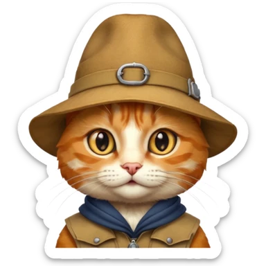 explorer cat sticker