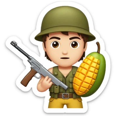 mango pixelar rambo styile sticker