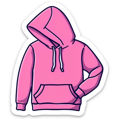 Pink hoodie with Victoria's Secret PINK logo sticker