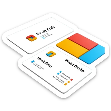 3D minimal corporate card with bold #FF3D00 accents or partial #FF3D00 surface, showing only the text ‘WAD’. No numbers, no names, no chip, no logos. Clean, modern, high-end style sticker