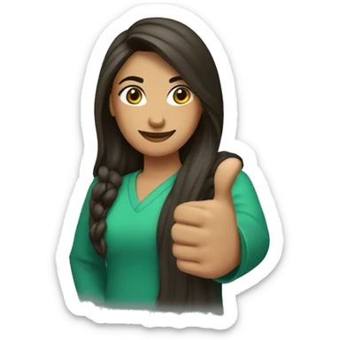 A PAKISTANI WOMAN WITH THUMBS UP sticker