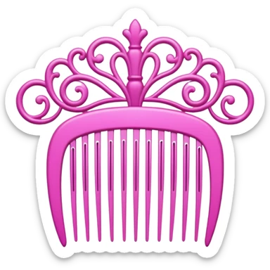 pink royal comb sticker