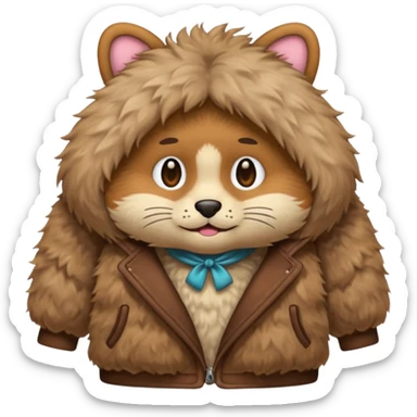 furry clothes sticker