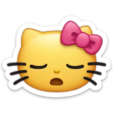 Hello kitty crying sticker