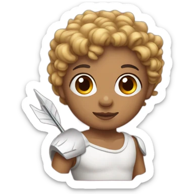 cupid light skin with an arrow sticker