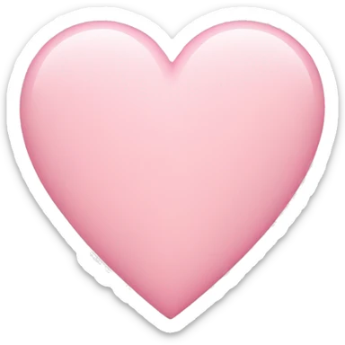 Light pink heart sticker