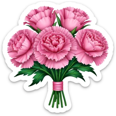 carnations bouquet sticker