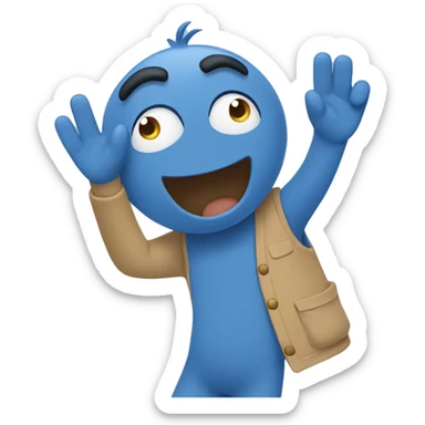 Bluey waving sticker