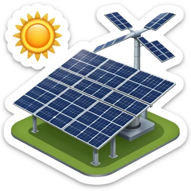 solar power generation plant on a nextracker system sticker