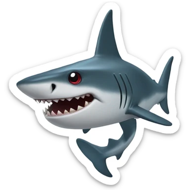 Hammer head shark Christmas sticker