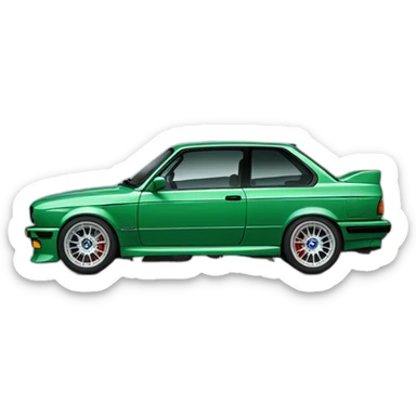 bmw m3 e30 green sticker
