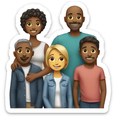 Happy family love  sticker