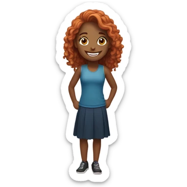 smiling auburn girl indoors sticker