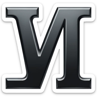 Letter w sticker