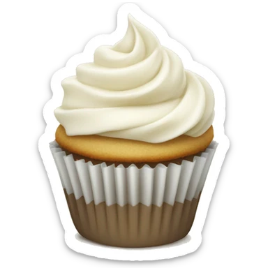 vanilla cupcake with vanilla frosting sticker