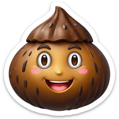 emoji représentant un caca avec des éléments d'argent incrustés sticker