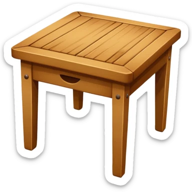 mesa de madera mesa de comedor, con cuatro patas hecha de madera sticker