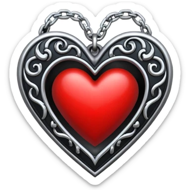 gothic heart with a chain sticker