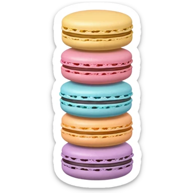 stack of colorful macaroons sticker