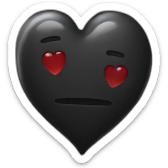 hot black heart sticker
