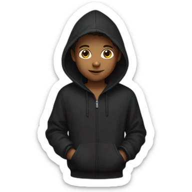 Boy with dark hoodie sticker