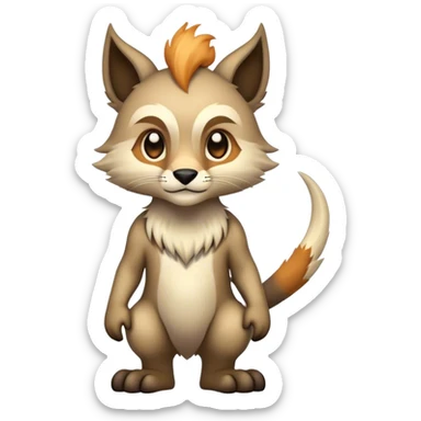 Handsome, gorgeous, beautiful, cute, adorable edgy, animal-creature, full body sticker