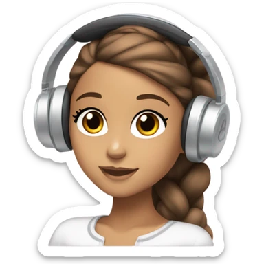 Ariana grande wearing headphones  sticker