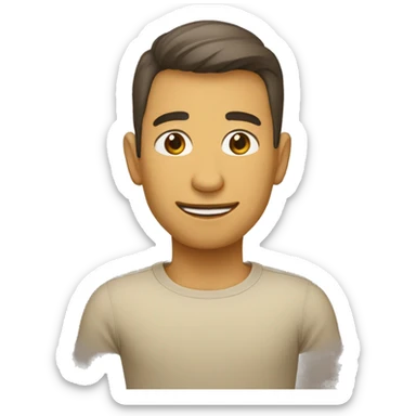 coração bege sticker