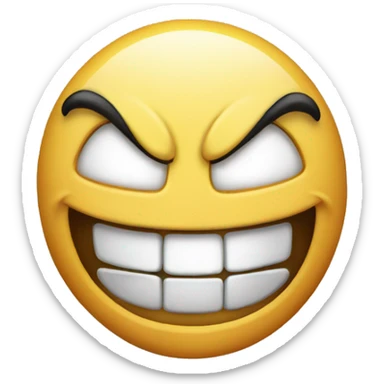 Evil villian laughing face emoji  sticker