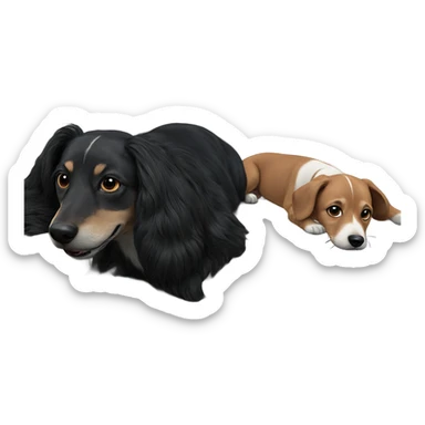 realistic dog portrait in focus sticker