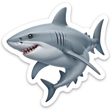 a shark with three legs wearing nike shoes on each foot sticker