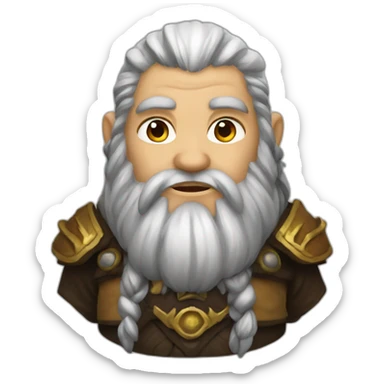 Mountain dwarf cleric sticker