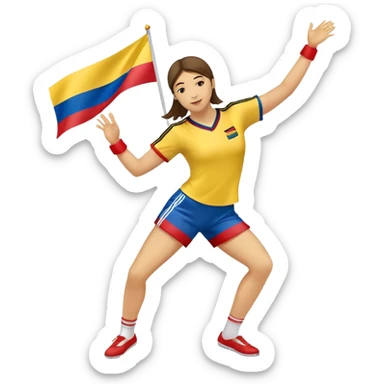 Colombia flag dancing sticker